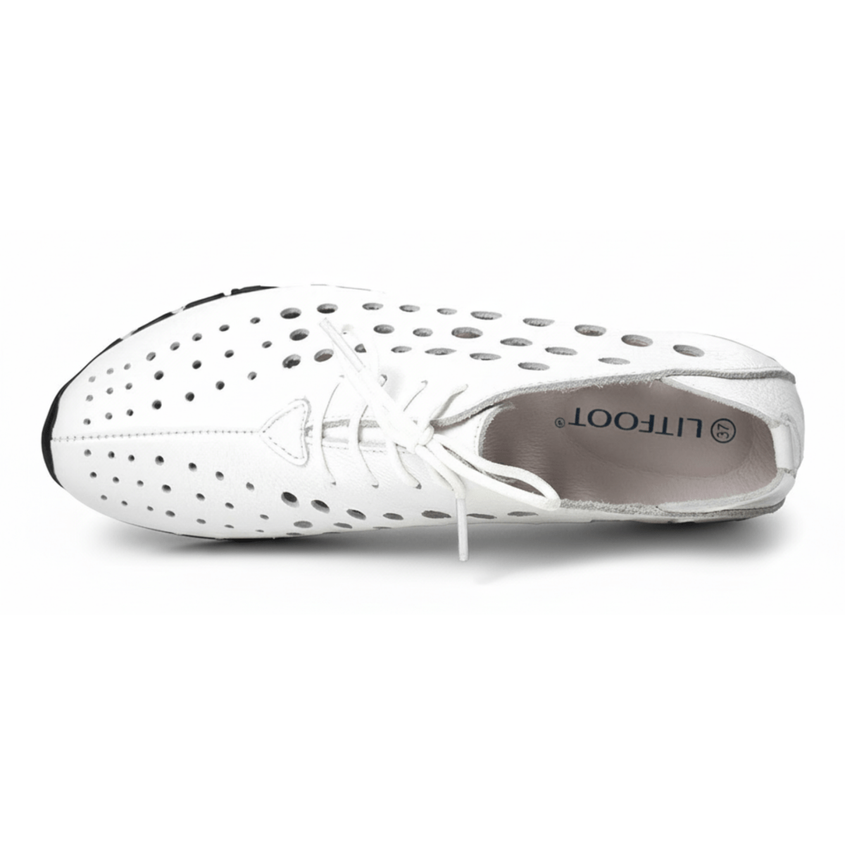 Litfoot Women's Oxford LF9010 White Leather - 3003708 - Tip Top Shoes of New York