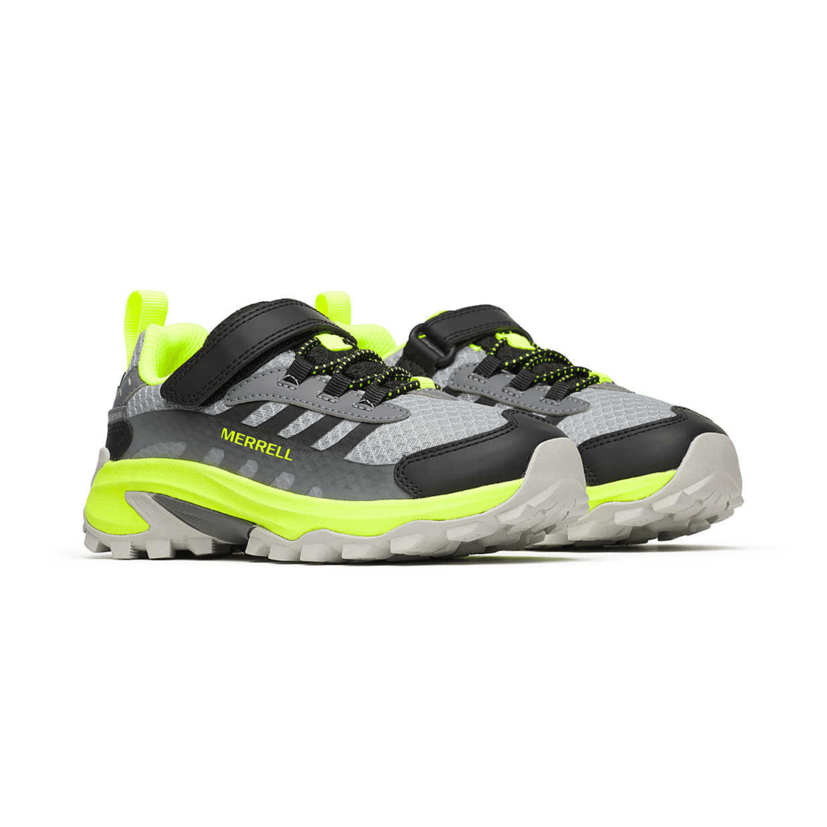 Merrell Kid's Moab Speed 2 Low A/C Grey/Black/Citron - 1091940 - Tip Top Shoes of New York