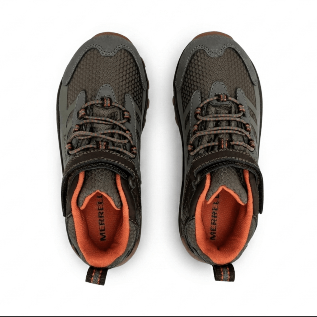 Merrell Kids Moab Speed 2 Mid Brown/Orange/Olive - 1108561 - Tip Top Shoes of New York