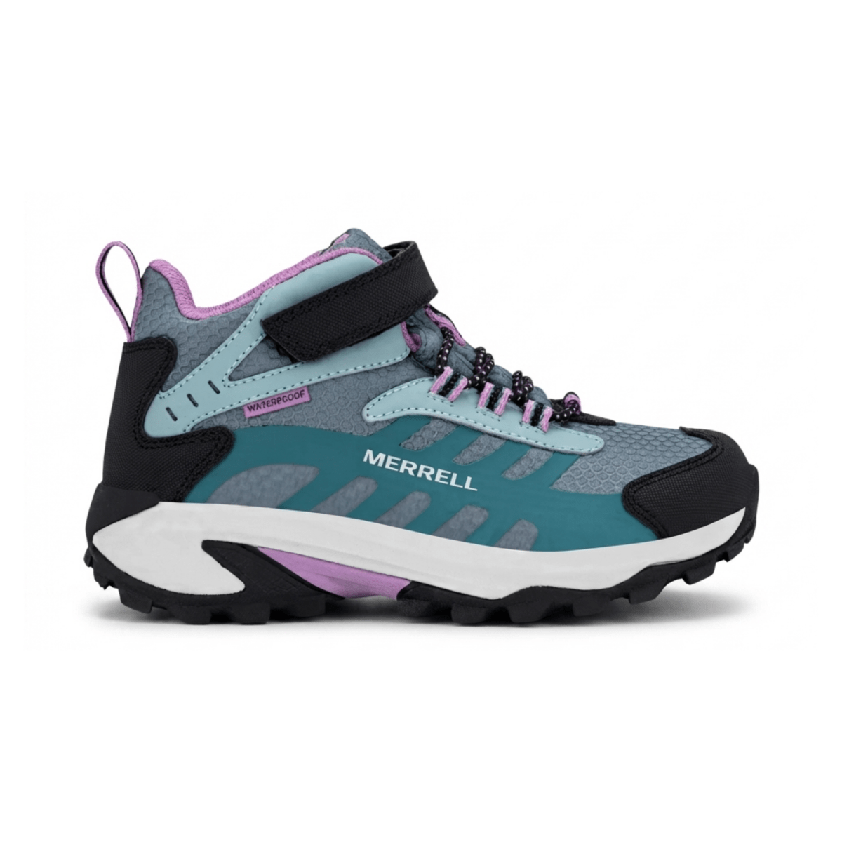 Merrell Kids Moab Speed 2 Mid Sage/Black/Teal - 1108572 - Tip Top Shoes of New York