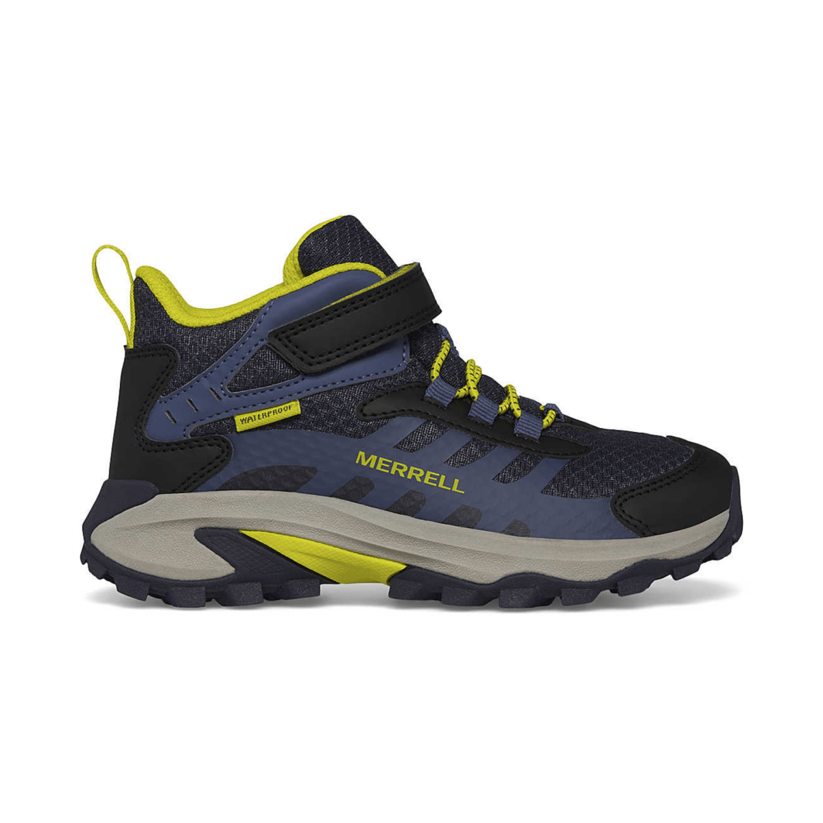 Merrell Kid's Moab Speed Mid 2 A/C Navy/Hi Vis Waterproof - 1087210 - Tip Top Shoes of New York