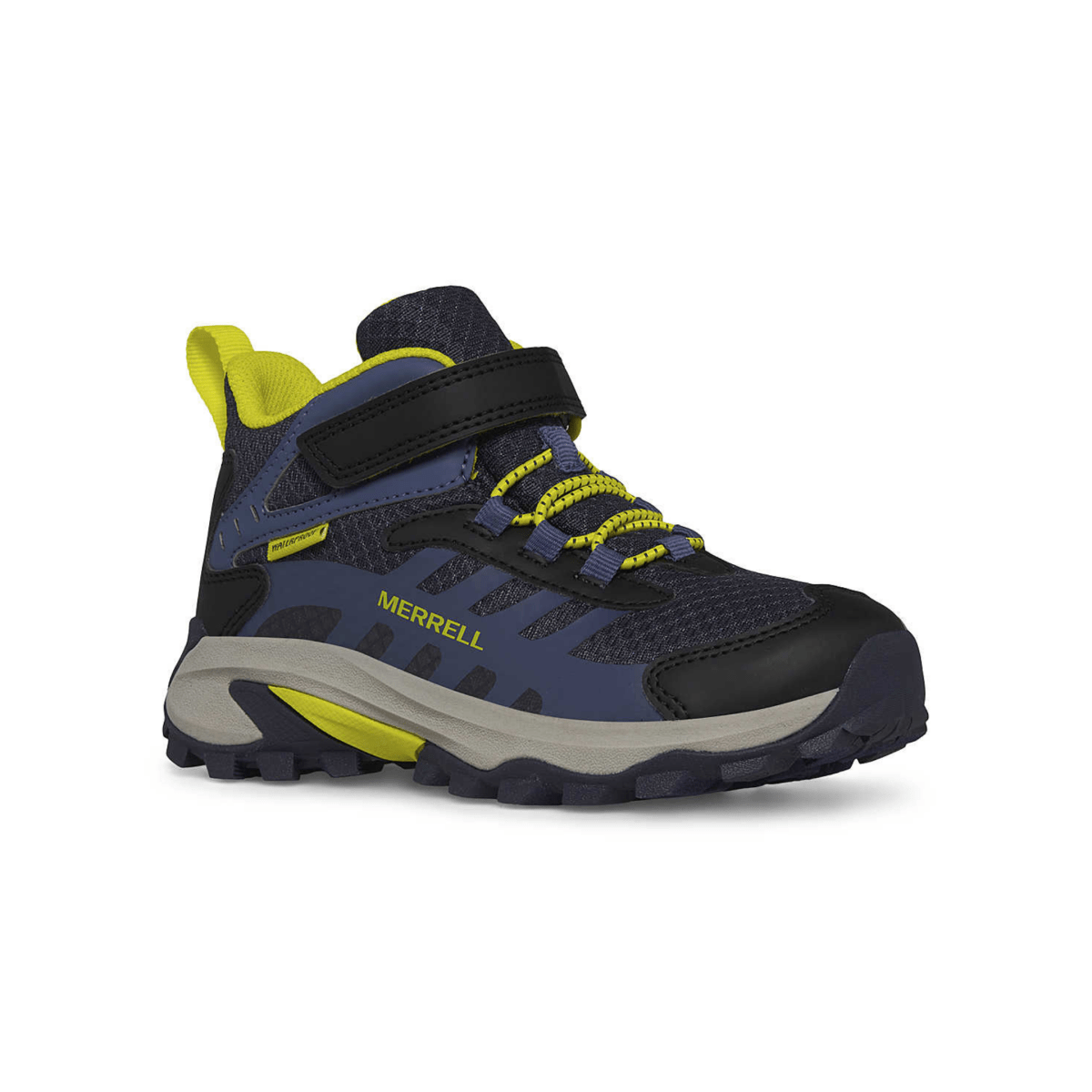 Merrell Kid's Moab Speed Mid 2 A/C Navy/Hi Vis Waterproof - 1087210 - Tip Top Shoes of New York