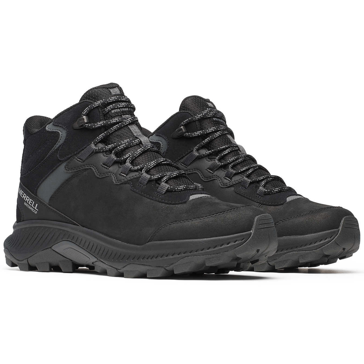 Merrell Men's Speed Strike 2 Mid Black Leather Waterproof - 11004539 - Tip Top Shoes of New York