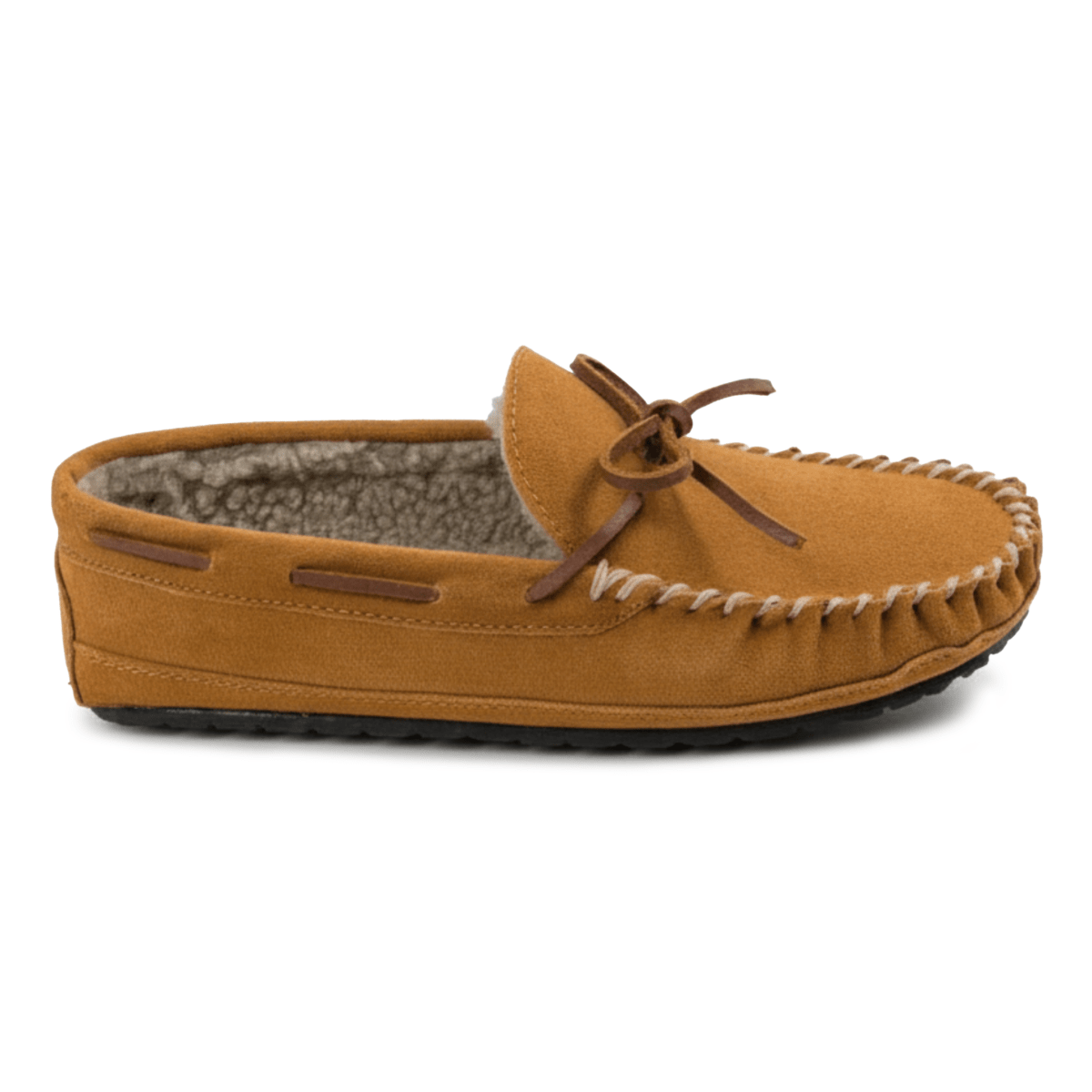 Minnetonka Men's 4154 Casey Slipper Tan Suede - 407335503013 - Tip Top Shoes of New York