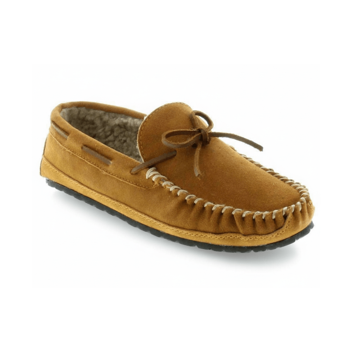 Minnetonka Men's 4154 Casey Slipper Tan Suede - 407335503013 - Tip Top Shoes of New York