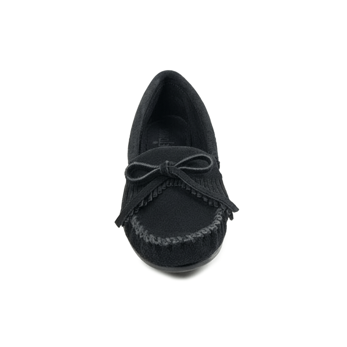 Minnetonka Women's 400 Kilty Hardsole Black Suede - 406635303019 - Tip Top Shoes of New York