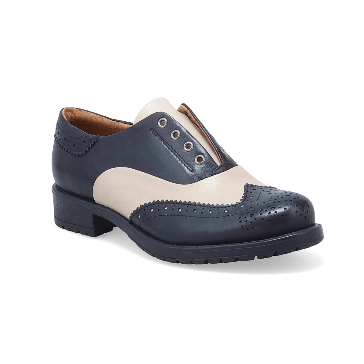 Miz Mooz Women's Peabody Black/Cream Leather - 9030991 - Tip Top Shoes of New York