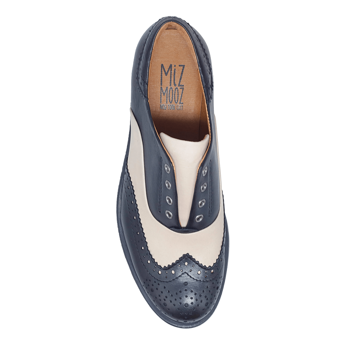 Miz Mooz Women's Peabody Black/Cream Leather - 9030991 - Tip Top Shoes of New York