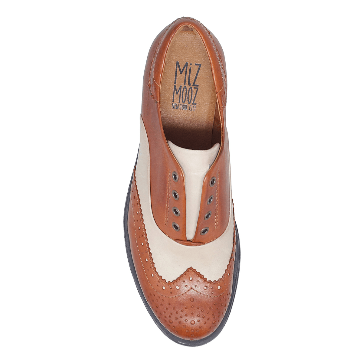 Miz Mooz Women's Peabody Brandy/Cream Leather - 9031161 - Tip Top Shoes of New York
