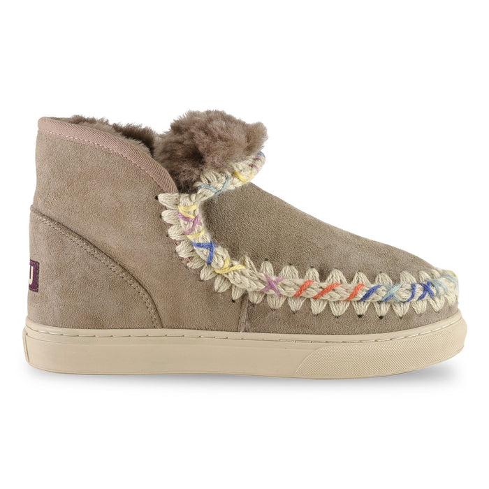 MOU Women's Eskimo Sneaker Overstitching Elephant Grey/Multi - 1088468 - Tip Top Shoes of New York