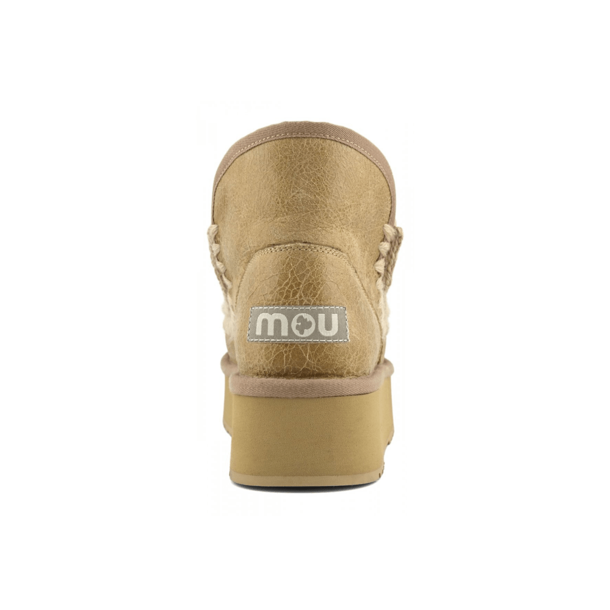 MOU Women's Mini Eskimo Platform Boot Crackled Old Beige Special Leather - 9026997 - Tip Top Shoes of New York