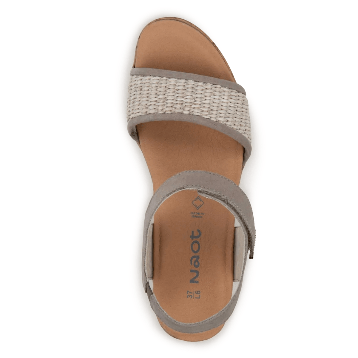 Naot Women's Summer Raffia Stone Nubuck/Sand Raffia - 9029092 - Tip Top Shoes of New York