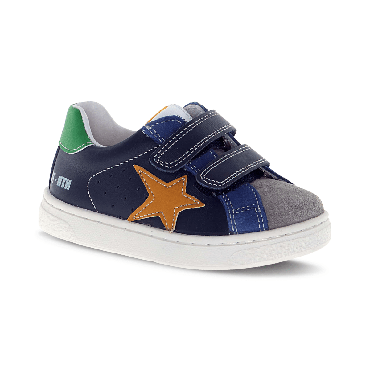 Naturino Boys' Pinn VL Navy/Grey/Orange/Green Leather - 1100883 - Tip Top Shoes of New York