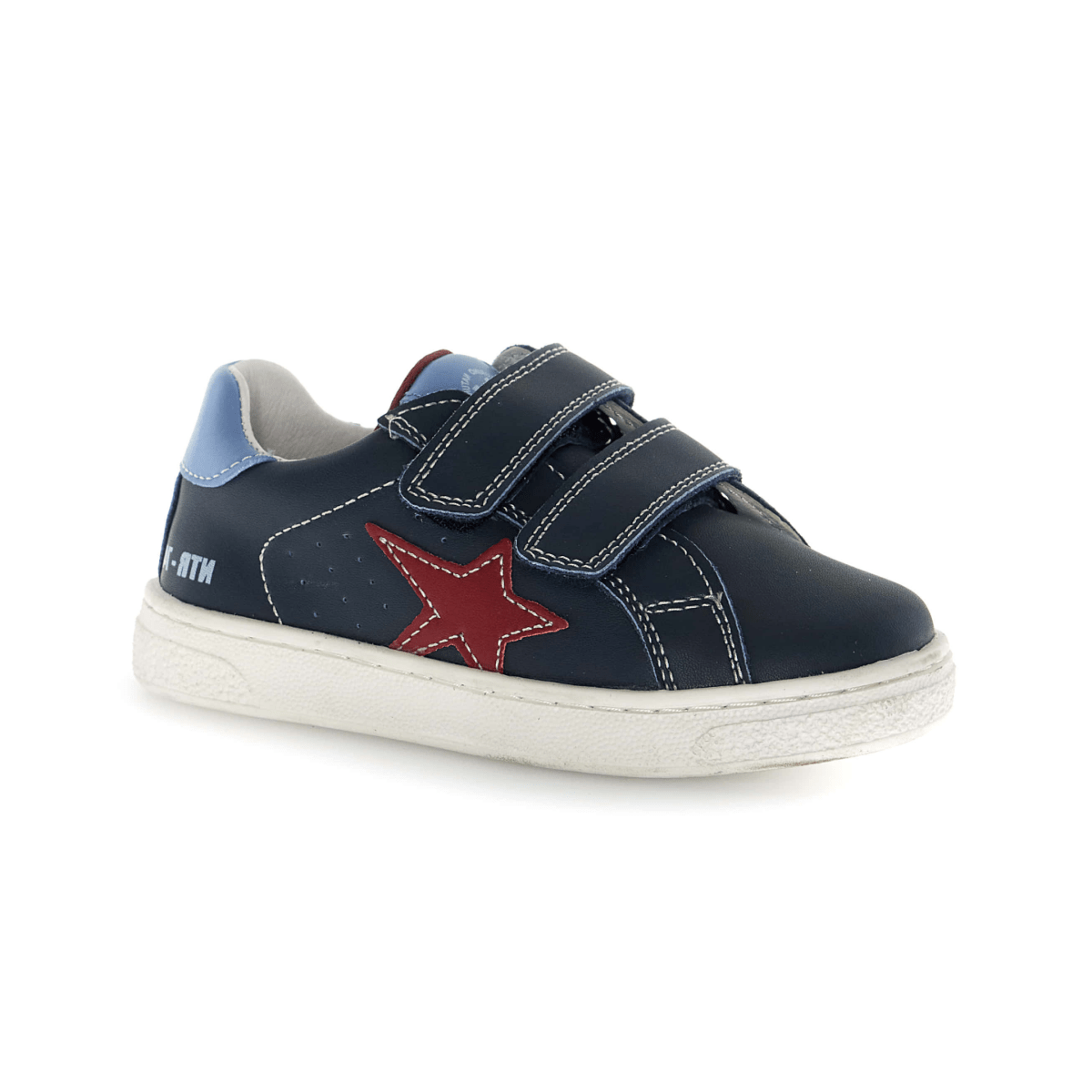 Naturino Boys (Sizes 27-31) Pinn VL Navy/Light Blue/Red Star Leather - 1112845 - Tip Top Shoes of New York
