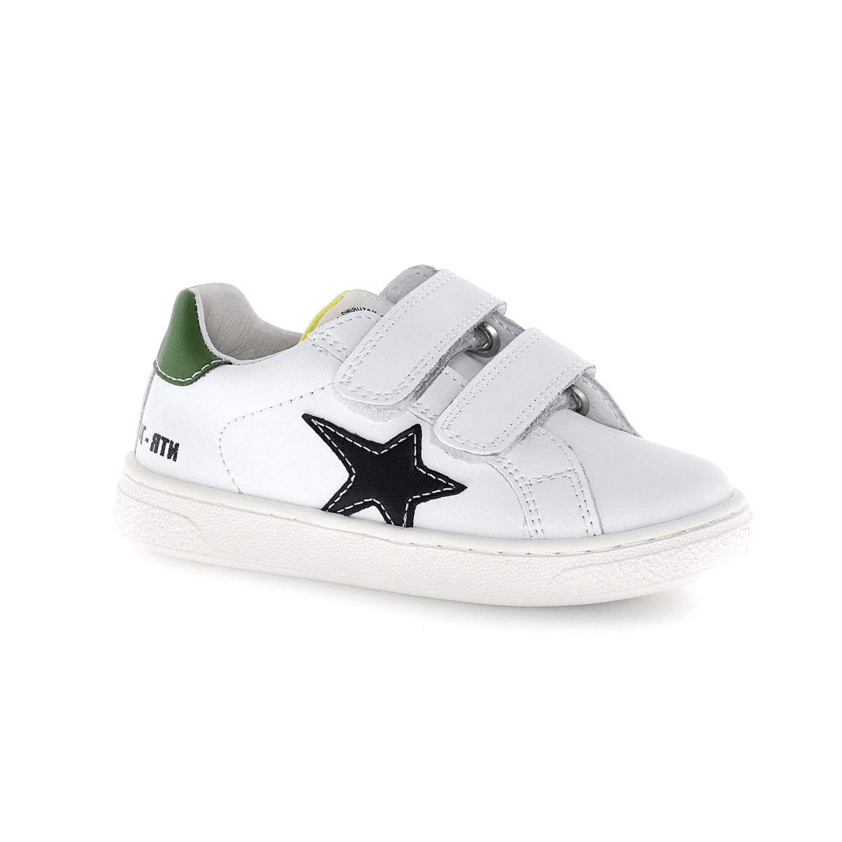 Naturino Boys (Sizes 27 - 31) Pinn VL White Leather/Navy Star - 1106241 - Tip Top Shoes of New York