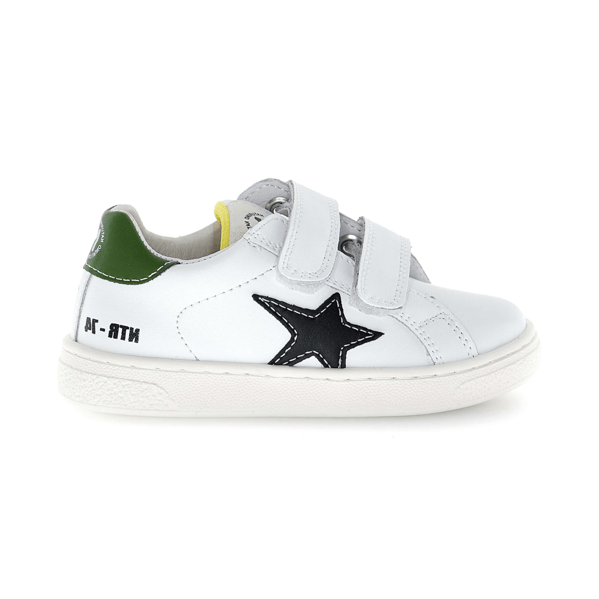 Naturino Boys (Sizes 27 - 31) Pinn VL White Leather/Navy Star - 1106241 - Tip Top Shoes of New York