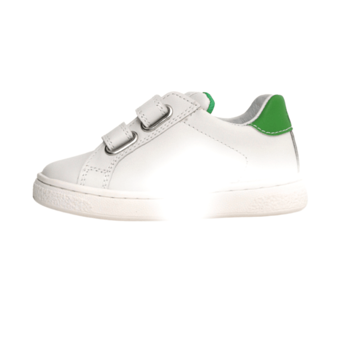 Naturino Boy's (Sizes 27 - 31) Pinn VL White/Blue Star/Green Leather - 1093749 - Tip Top Shoes of New York