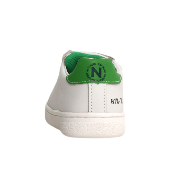 Naturino Boy's (Sizes 27 - 31) Pinn VL White/Blue Star/Green Leather - 1093749 - Tip Top Shoes of New York