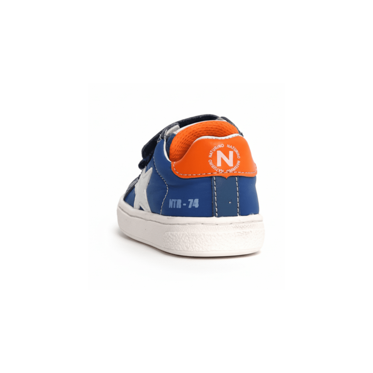 Naturino Boys (Sizes 27 - 32) Pinn VL Blue Nylon/Orange/White Star/Blue Suede - 1093758 - Tip Top Shoes of New York