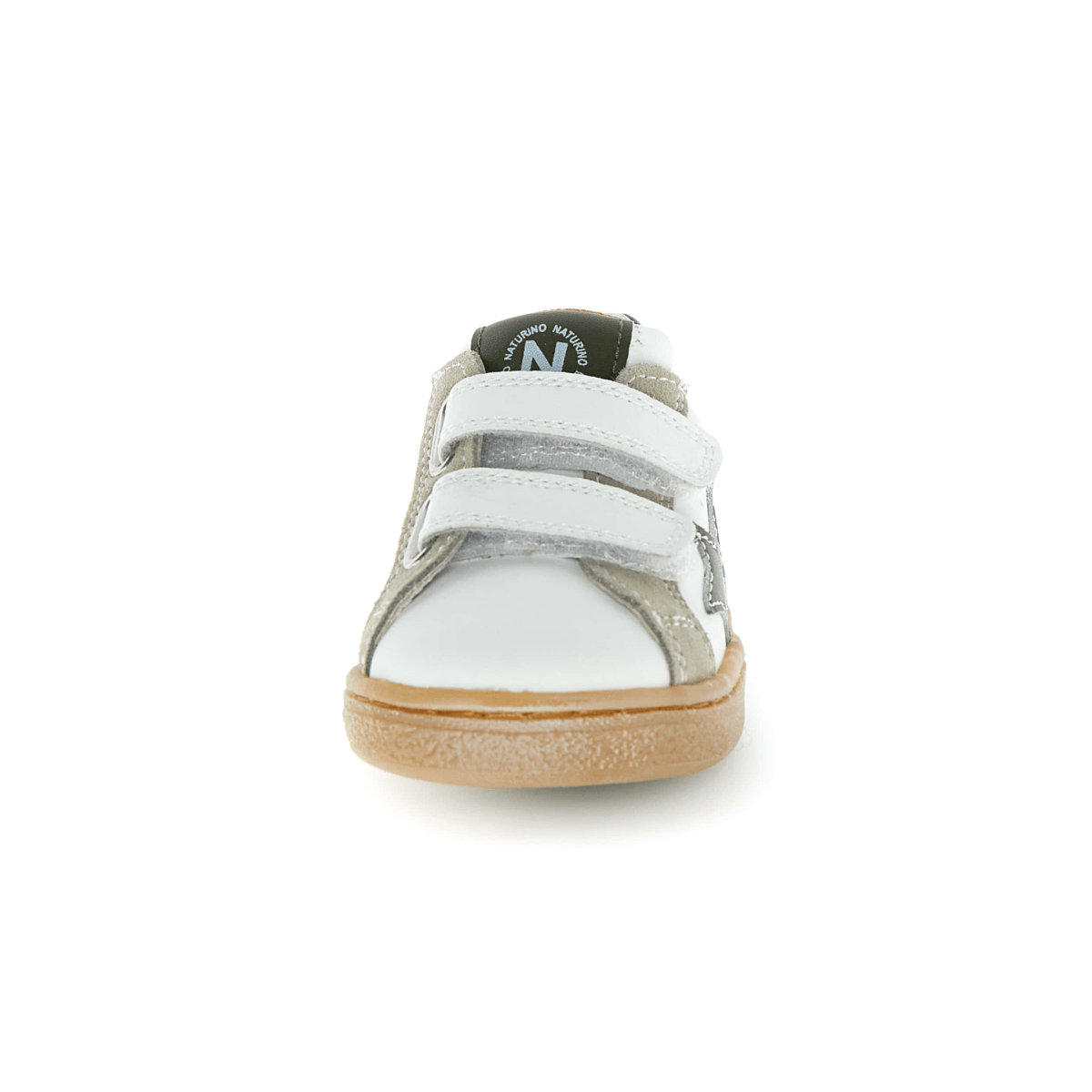Naturino Boys (Sizes 27-32) Pinn VL White/Grey/Navy Star Leather - 1112854 - Tip Top Shoes of New York