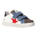 Naturino Boy's (Sizes 27 - 32) White Leather/Grey Toe/Red Star - 1088026 - Tip Top Shoes of New York