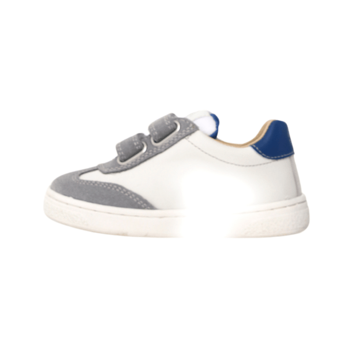 Naturino Boy's (Sizes 28 - 32) Jenix VL White Leather/Gray/Navy - 1093795 - Tip Top Shoes of New York