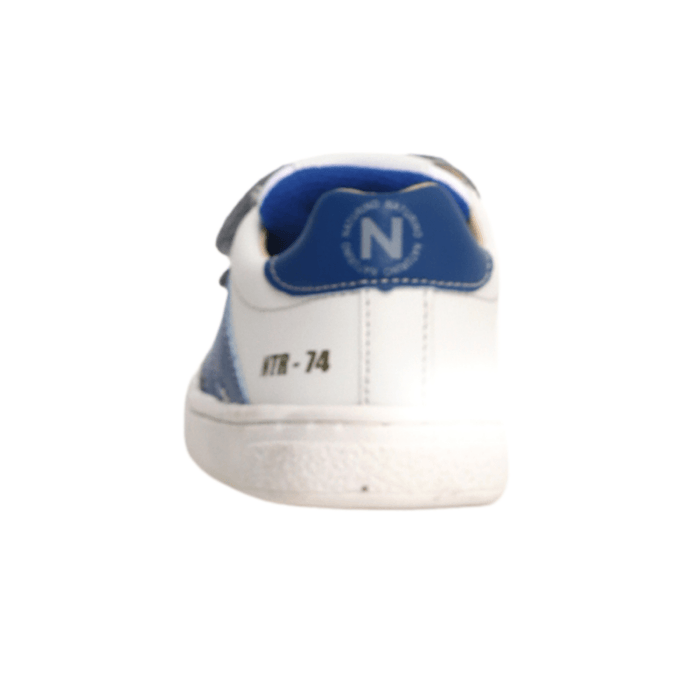 Naturino Boy's (Sizes 28 - 32) Jenix VL White Leather/Gray/Navy - 1093795 - Tip Top Shoes of New York