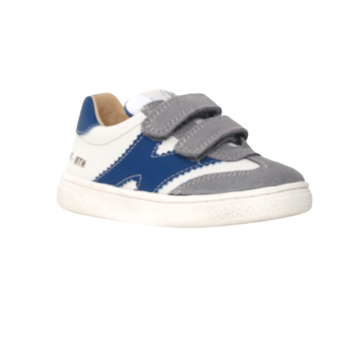 Naturino Boy's (Sizes 28 - 32) Jenix VL White Leather/Gray/Navy - 1093795 - Tip Top Shoes of New York