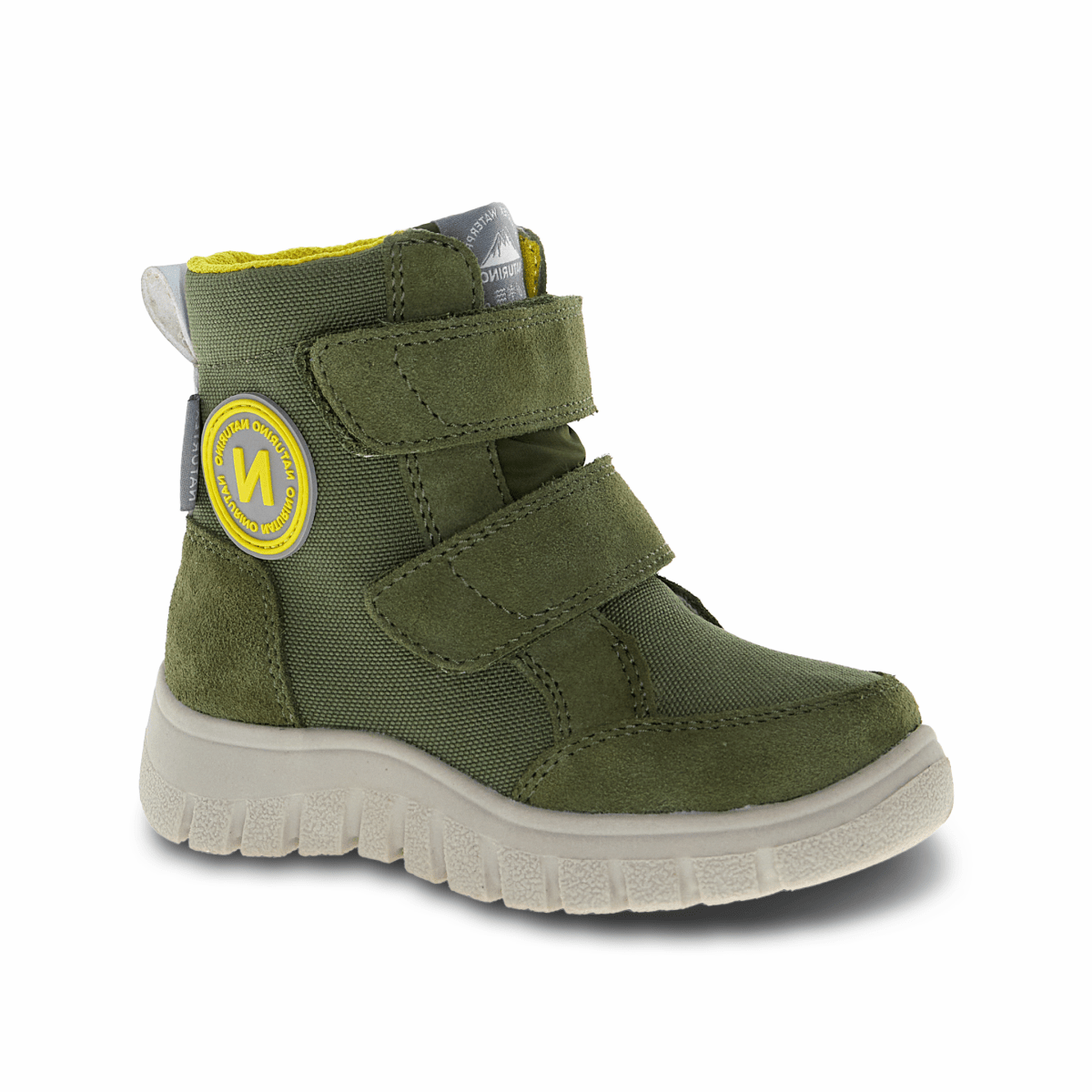 Naturino Boys' (Sizes 28 - 35) Geminae 3 VL Military Green/Yellow Waterproof - 1100100 - Tip Top Shoes of New York