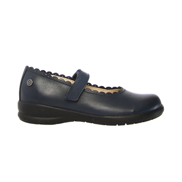 Naturino Girl's (Sizes 33-35) Jelki Navy Blue Scallop Mary Jane