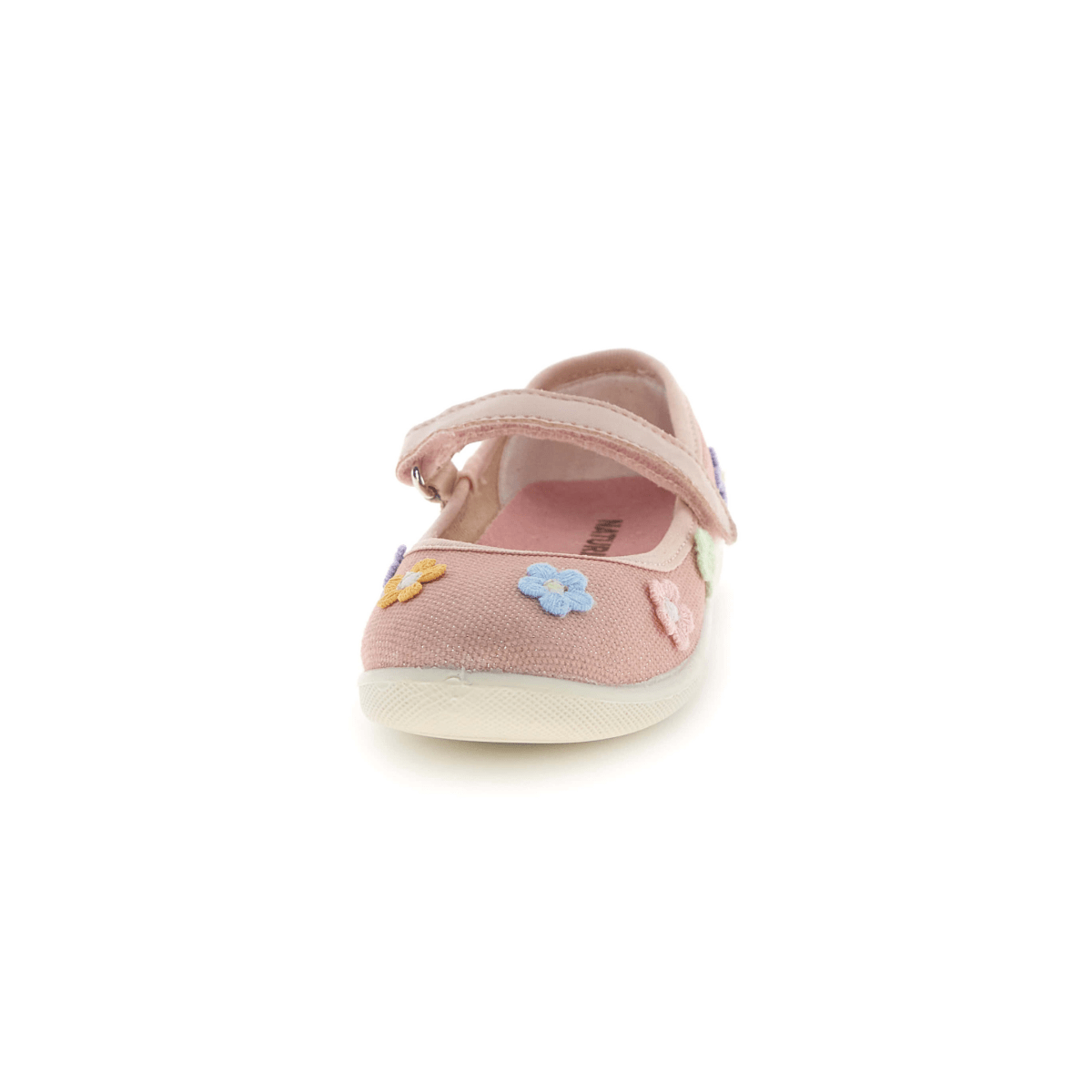 Naturino Girls (Sizes 26 - 29) Malilia Pink Canvas Embroidered Flowers Mary Jane - 1106437 - Tip Top Shoes of New York
