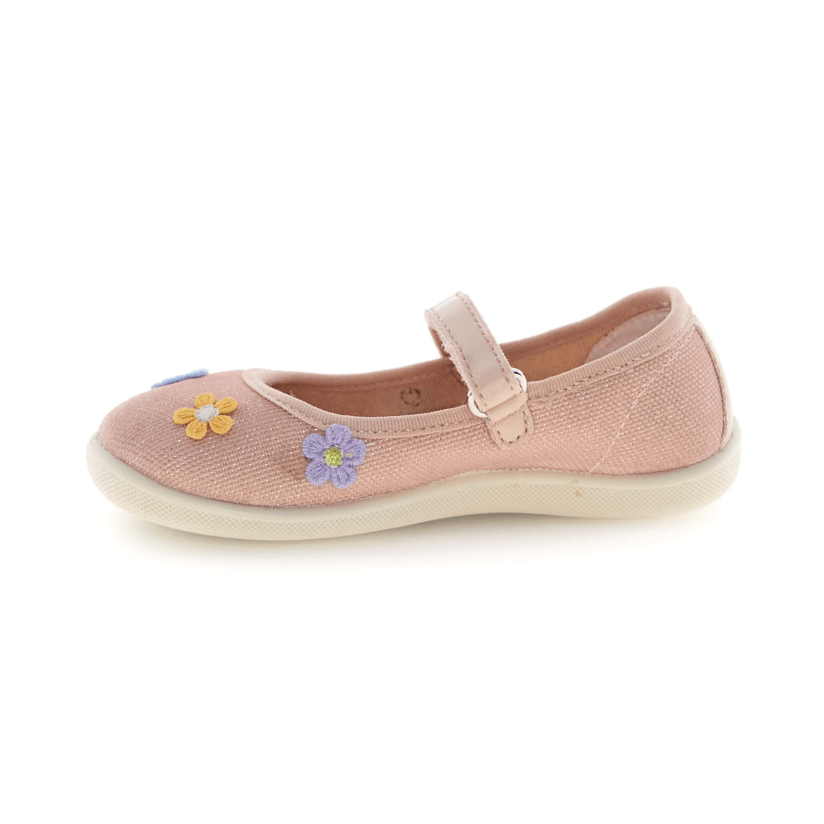Naturino Girls (Sizes 26 - 29) Malilia Pink Canvas Embroidered Flowers Mary Jane - 1106437 - Tip Top Shoes of New York