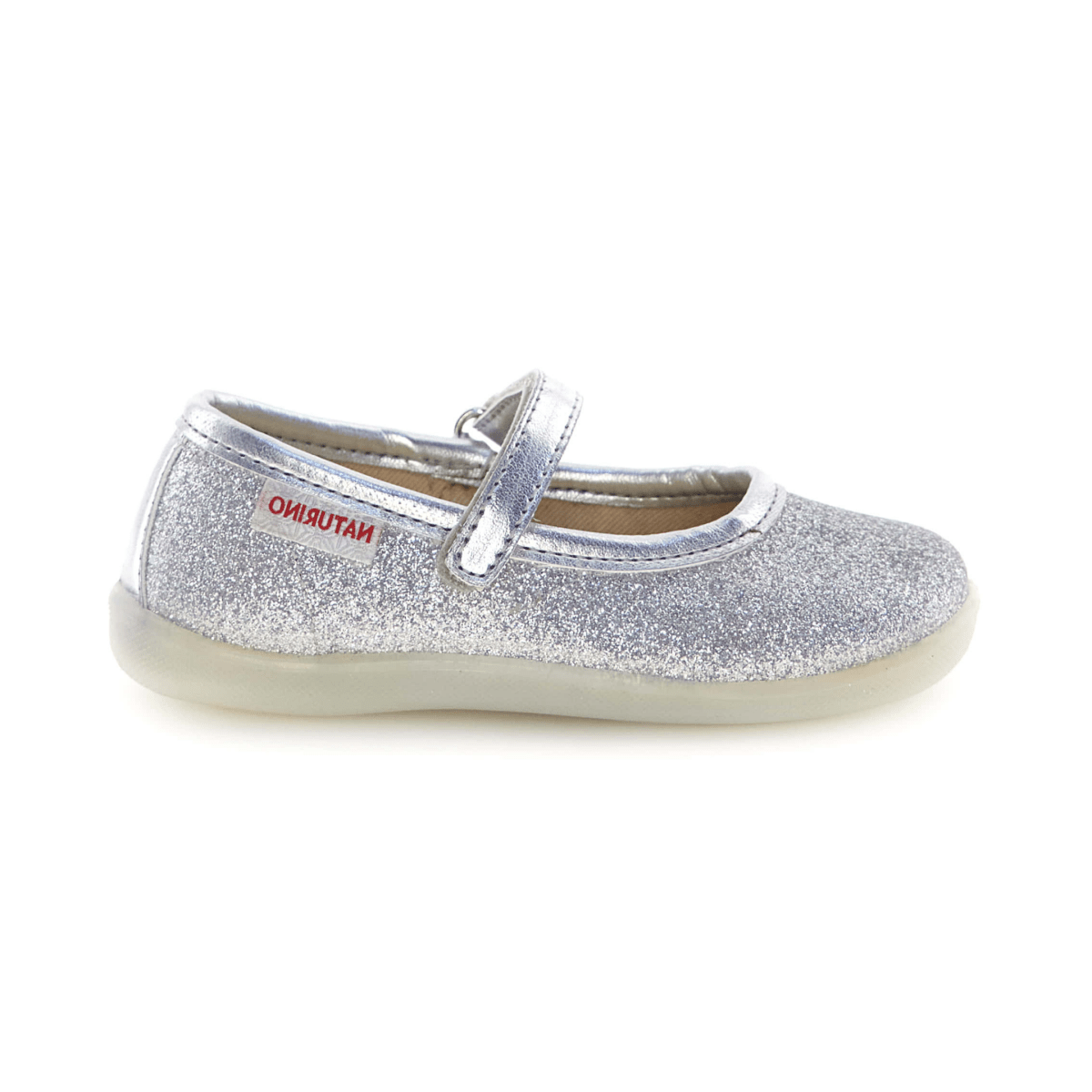 Naturino Girls (Sizes 27 - 29) Pavia Silver Glitter Mary Jane - 1106418 - Tip Top Shoes of New York