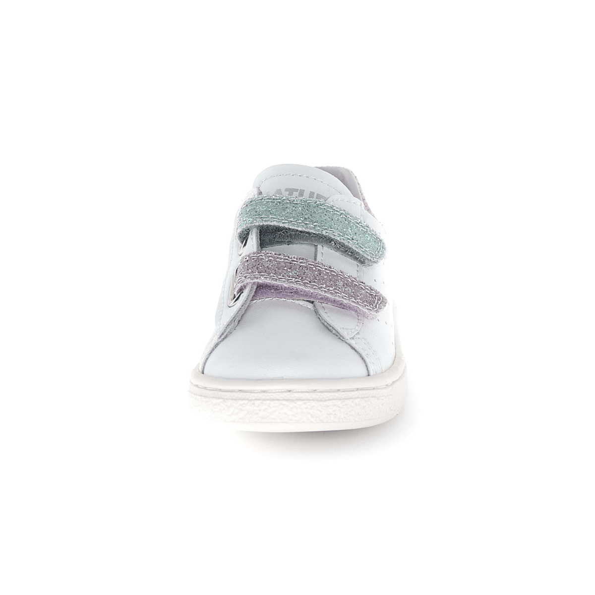 Naturino Girls (Sizes 27 - 31) Hasselt 2 VL White Leather/Blue/Pink Glitter - 1106313 - Tip Top Shoes of New York