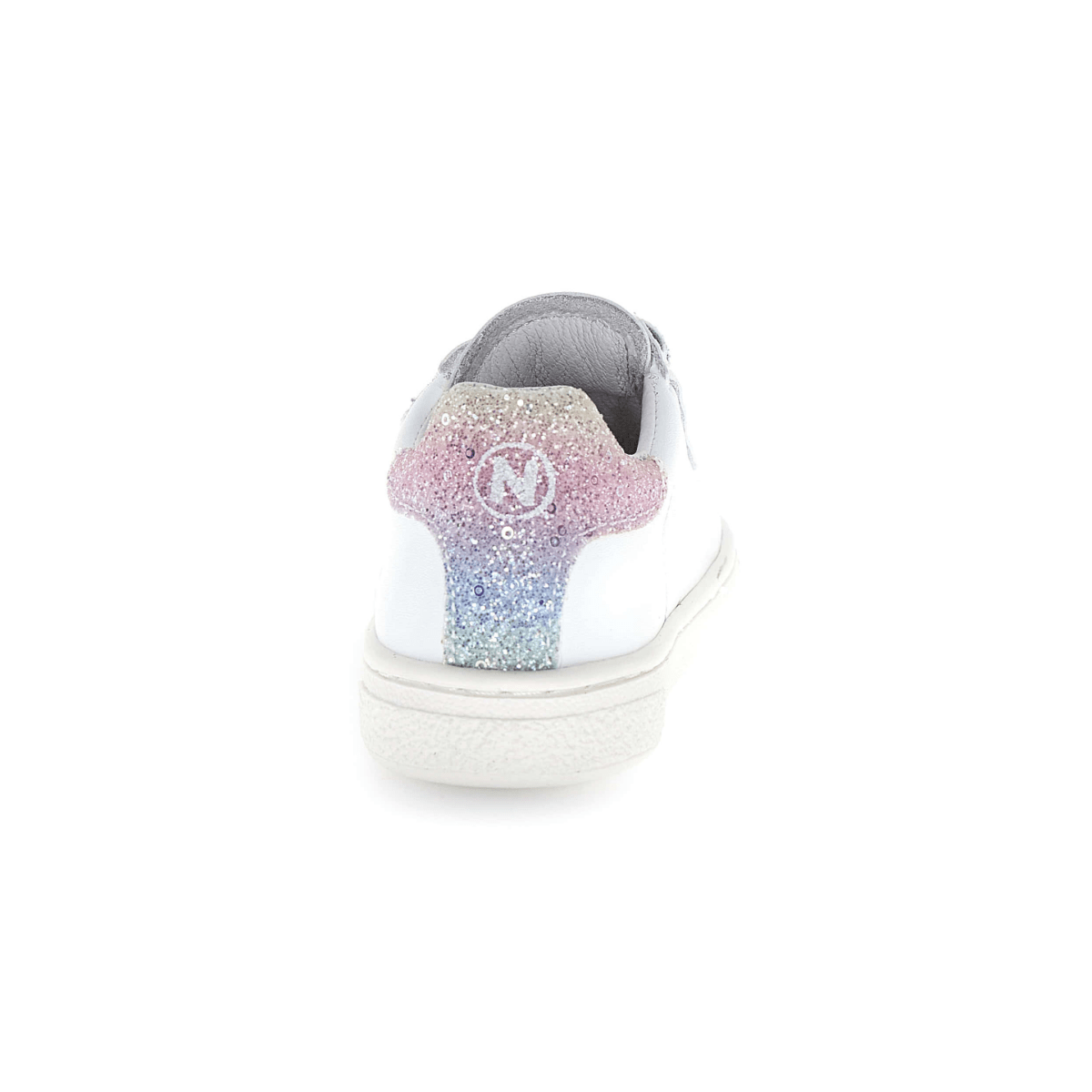 Naturino Girls (Sizes 27 - 31) Hasselt 2 VL White Leather/Blue/Pink Glitter - 1106313 - Tip Top Shoes of New York