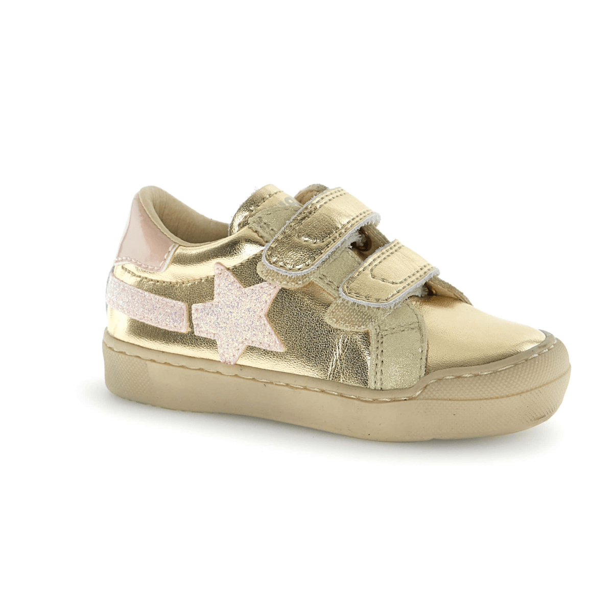 Naturino Girls (Sizes 27-31) Singery VL Metallic Gold/Pink Glitter Star - 1112881 - Tip Top Shoes of New York
