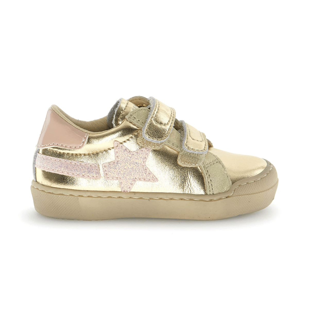 Naturino Girls (Sizes 27-31) Singery VL Metallic Gold/Pink Glitter Star - 1112881 - Tip Top Shoes of New York