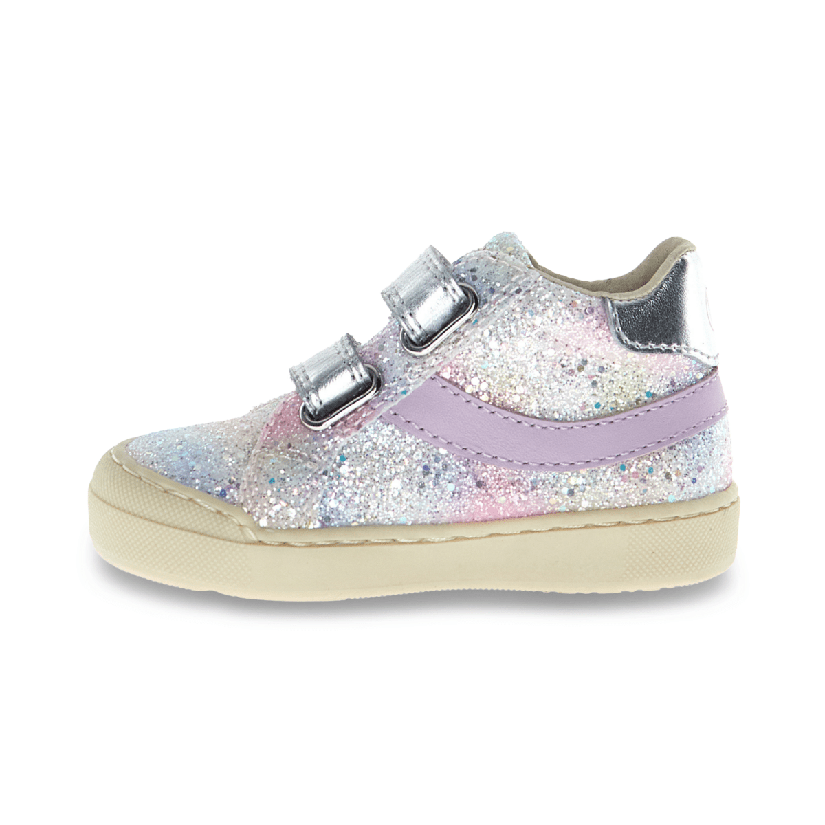 Naturino Girls' (Sizes 27 - 31) Singery VL Silver/Purple Star - 1100864 - Tip Top Shoes of New York