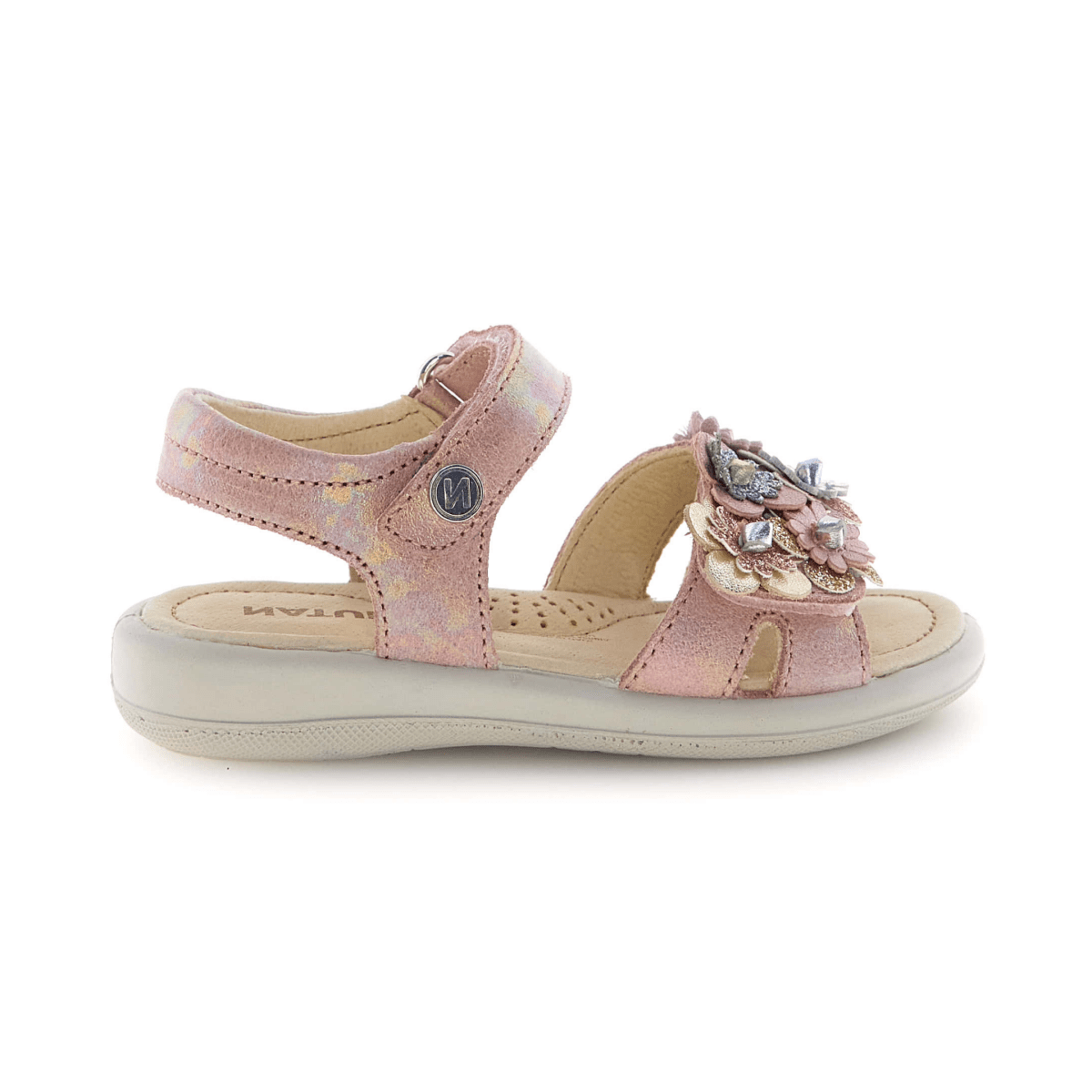 Naturino Girls (Sizes 27 - 32) Brahma Iridescent Pink/Multicolor Flowers - 1106196 - Tip Top Shoes of New York