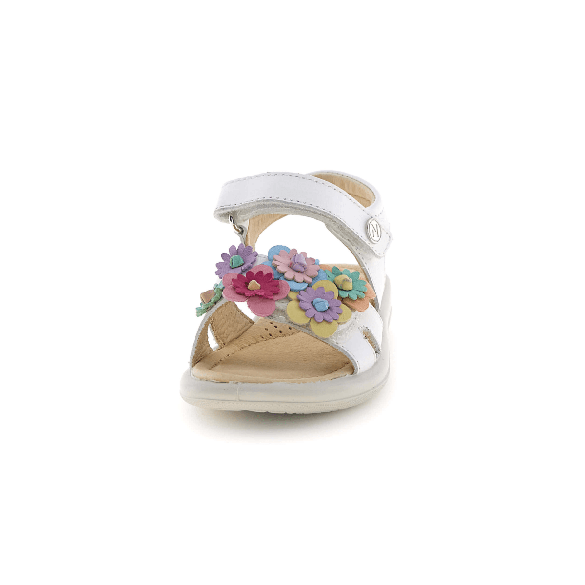 Naturino Girls (Sizes 27 - 32) Brahma White/Multicolor Flowers - 1106187 - Tip Top Shoes of New York