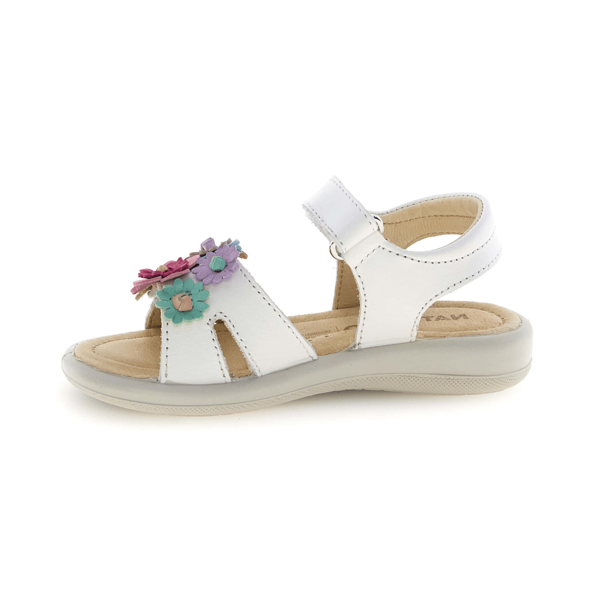 Naturino Girls (Sizes 27 - 32) Brahma White/Multicolor Flowers - 1106187 - Tip Top Shoes of New York