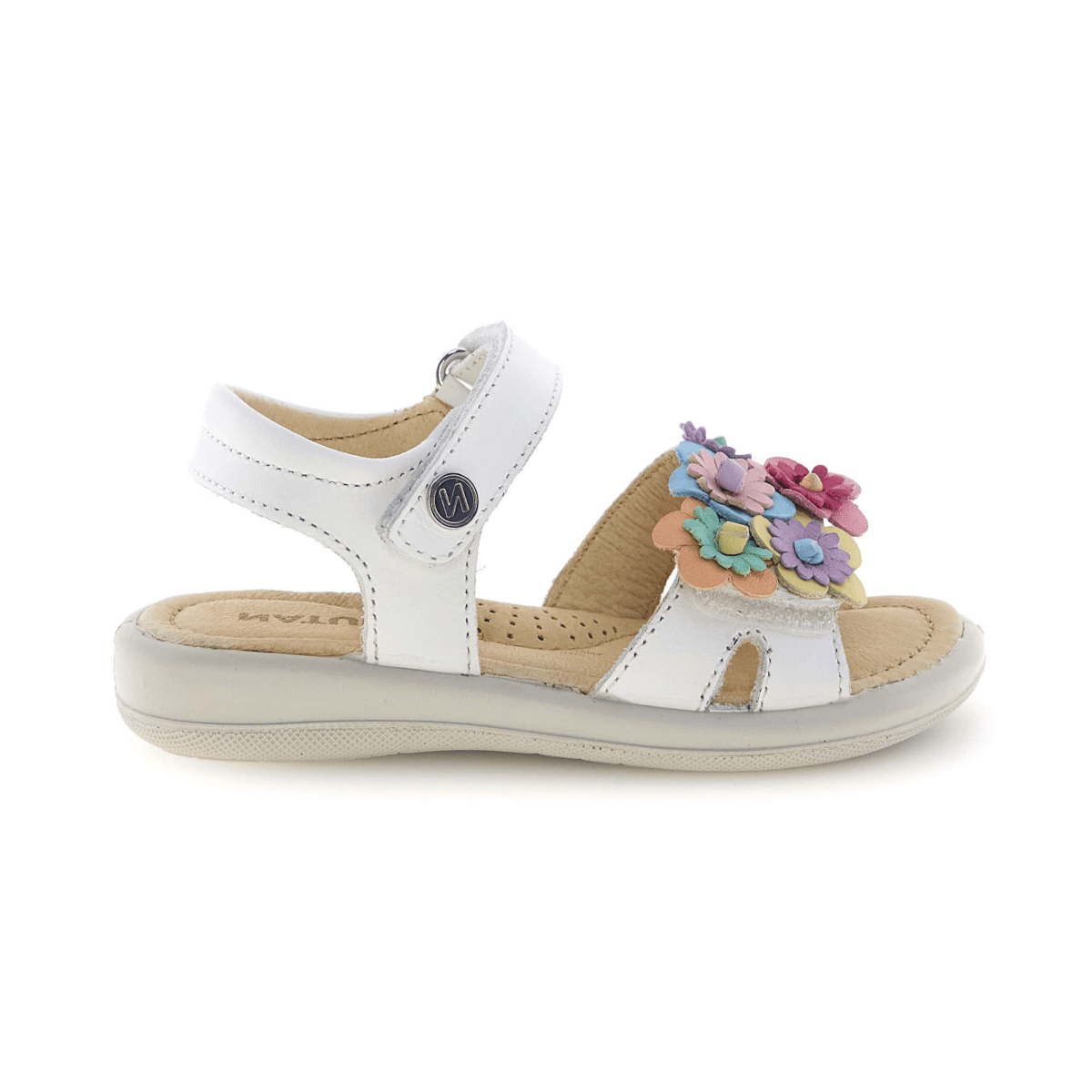 Naturino Girls (Sizes 27 - 32) Brahma White/Multicolor Flowers - 1106187 - Tip Top Shoes of New York