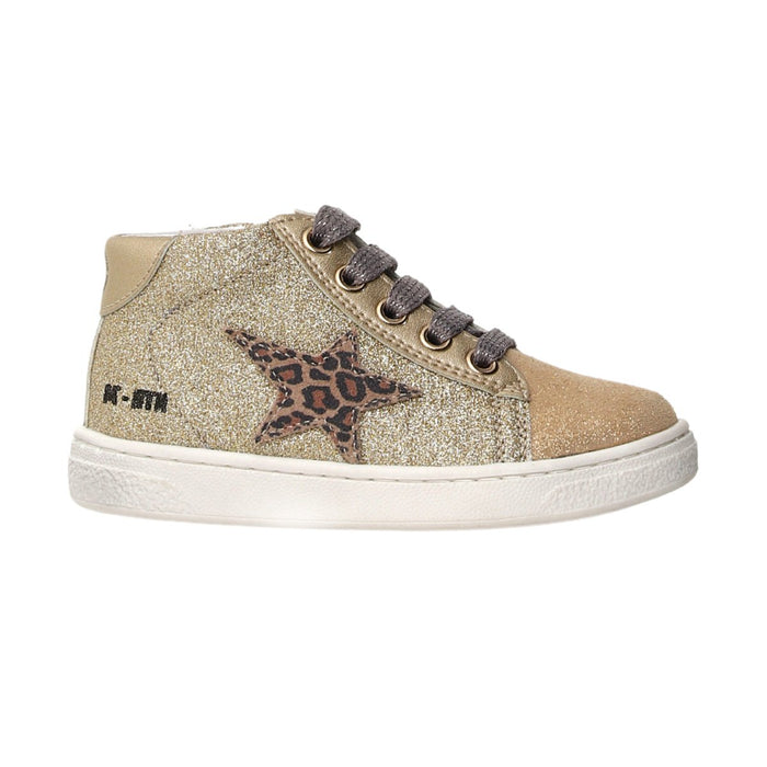 Naturino Girl's (Sizes 27 - 32) Gold Glitz/Cheetah Star Hi - 1087931 - Tip Top Shoes of New York