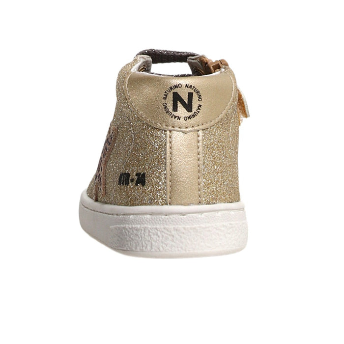 Naturino Girl's (Sizes 27 - 32) Gold Glitz/Cheetah Star Hi - 1087931 - Tip Top Shoes of New York