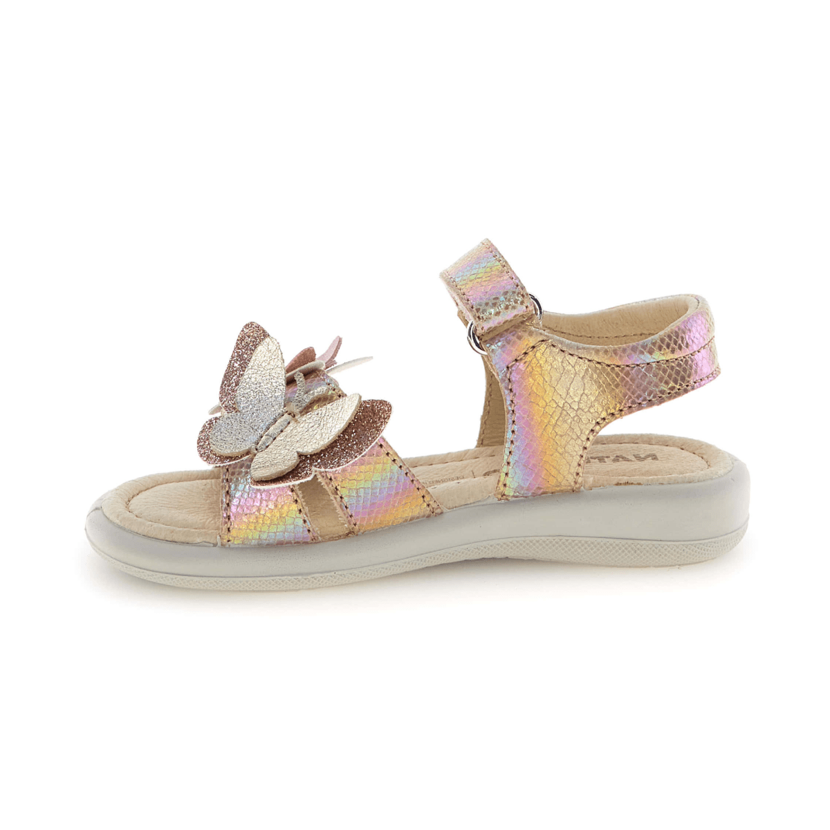 Naturino Girls (Sizes 27 - 32) Maudi Gold Metallic/Butterflies - 1106205 - Tip Top Shoes of New York