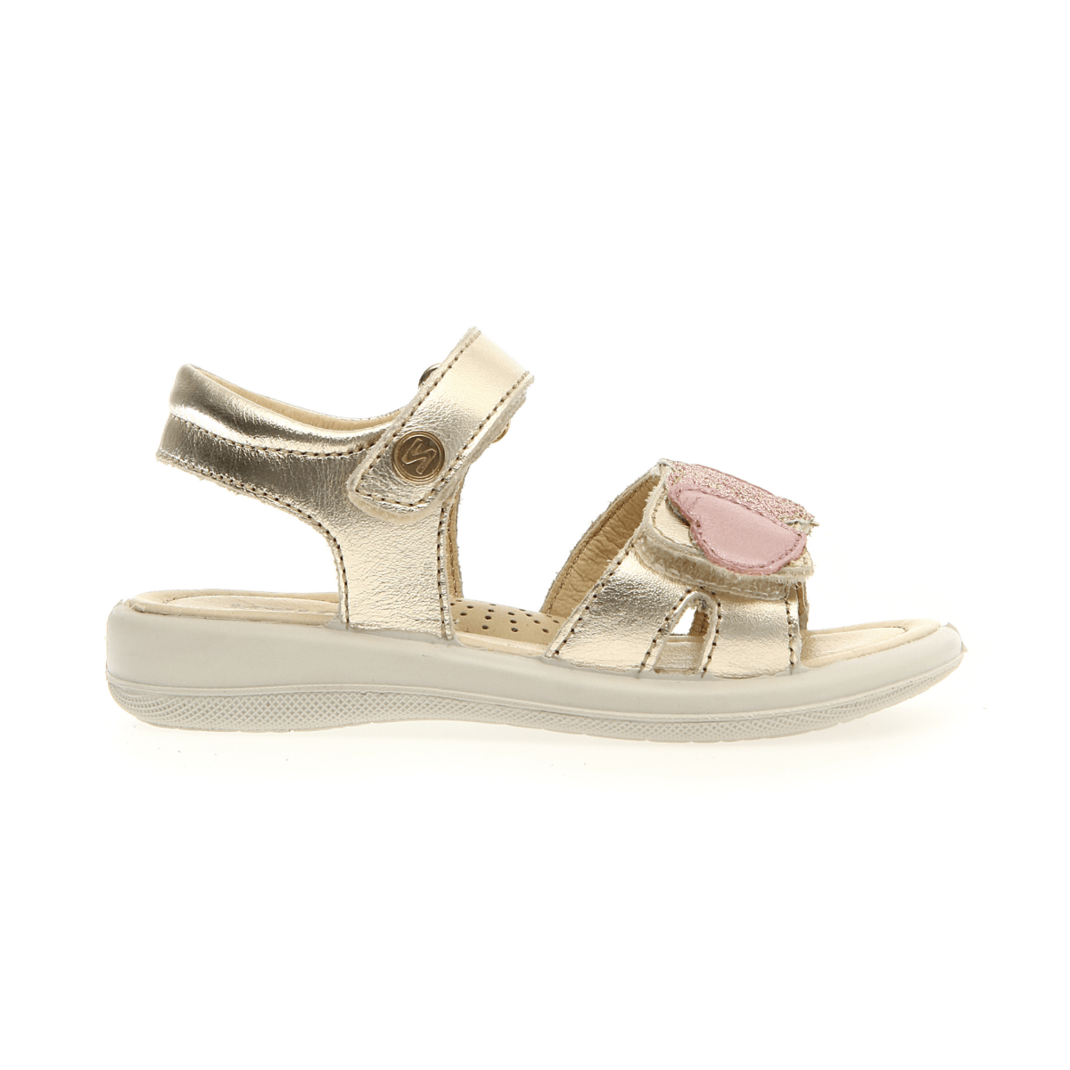 Naturino Girl's (Sizes 27 - 32) Nives Gold/Pink Heart - 1094475 - Tip Top Shoes of New York