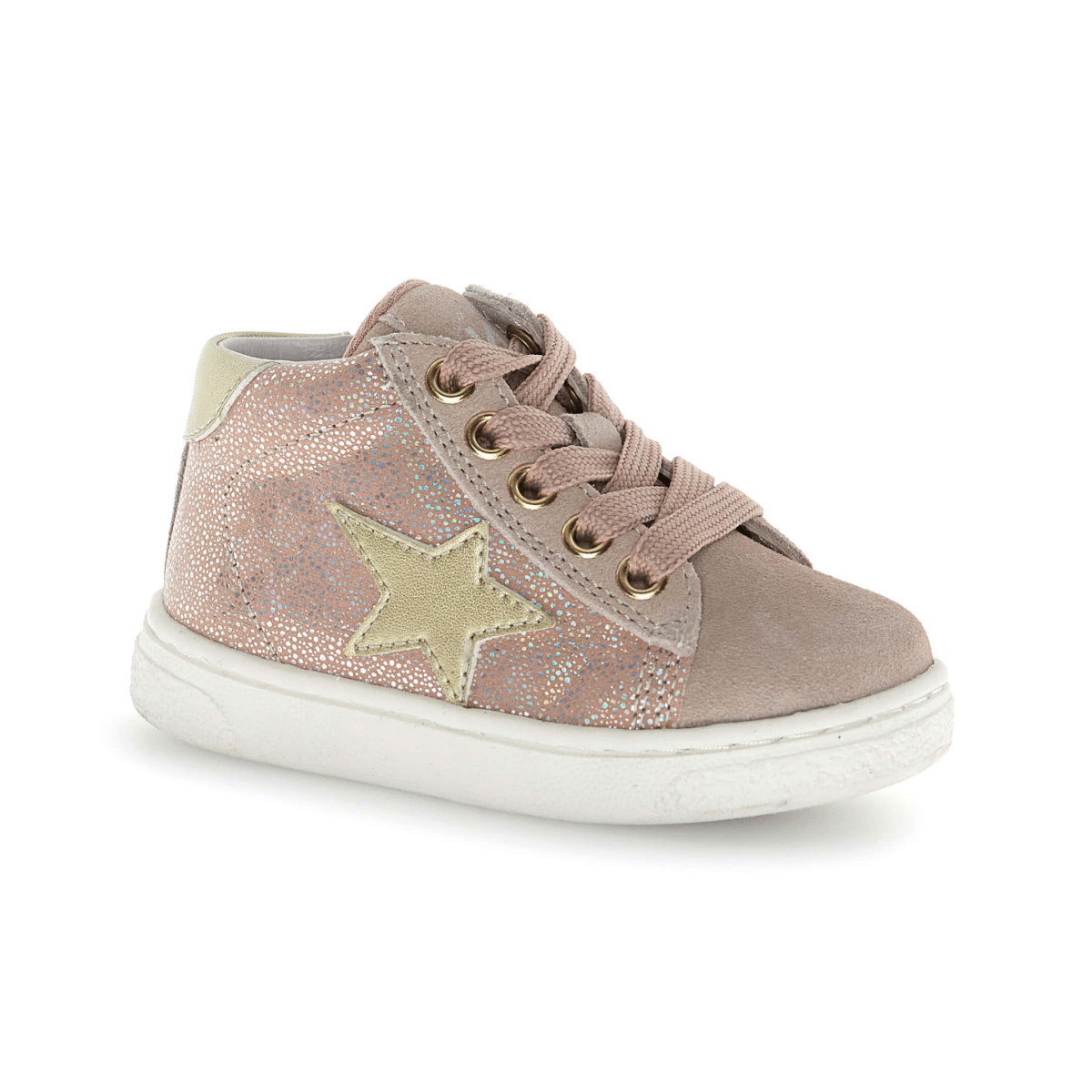 Naturino Girls (Sizes 27-32) Pinn High Zip Irridescent/Pink/Rose Gold - 1112899 - Tip Top Shoes of New York