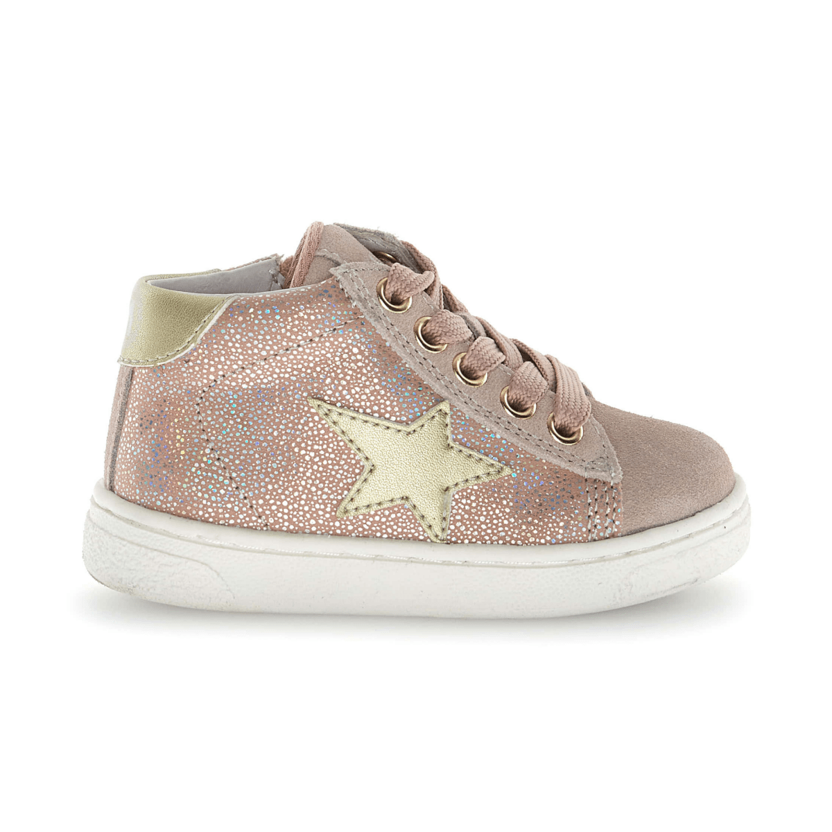 Naturino Girls (Sizes 27-32) Pinn High Zip Irridescent/Pink/Rose Gold - 1112899 - Tip Top Shoes of New York