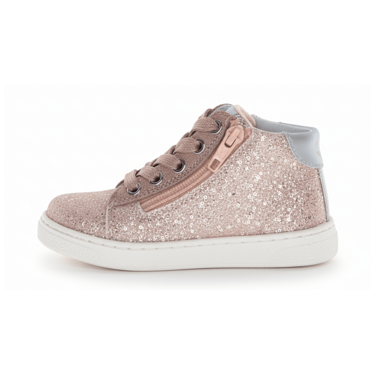 Naturino Girls (Sizes 27 - 32) Pinn High Zip Pink Glitter - 1100819 - Tip Top Shoes of New York