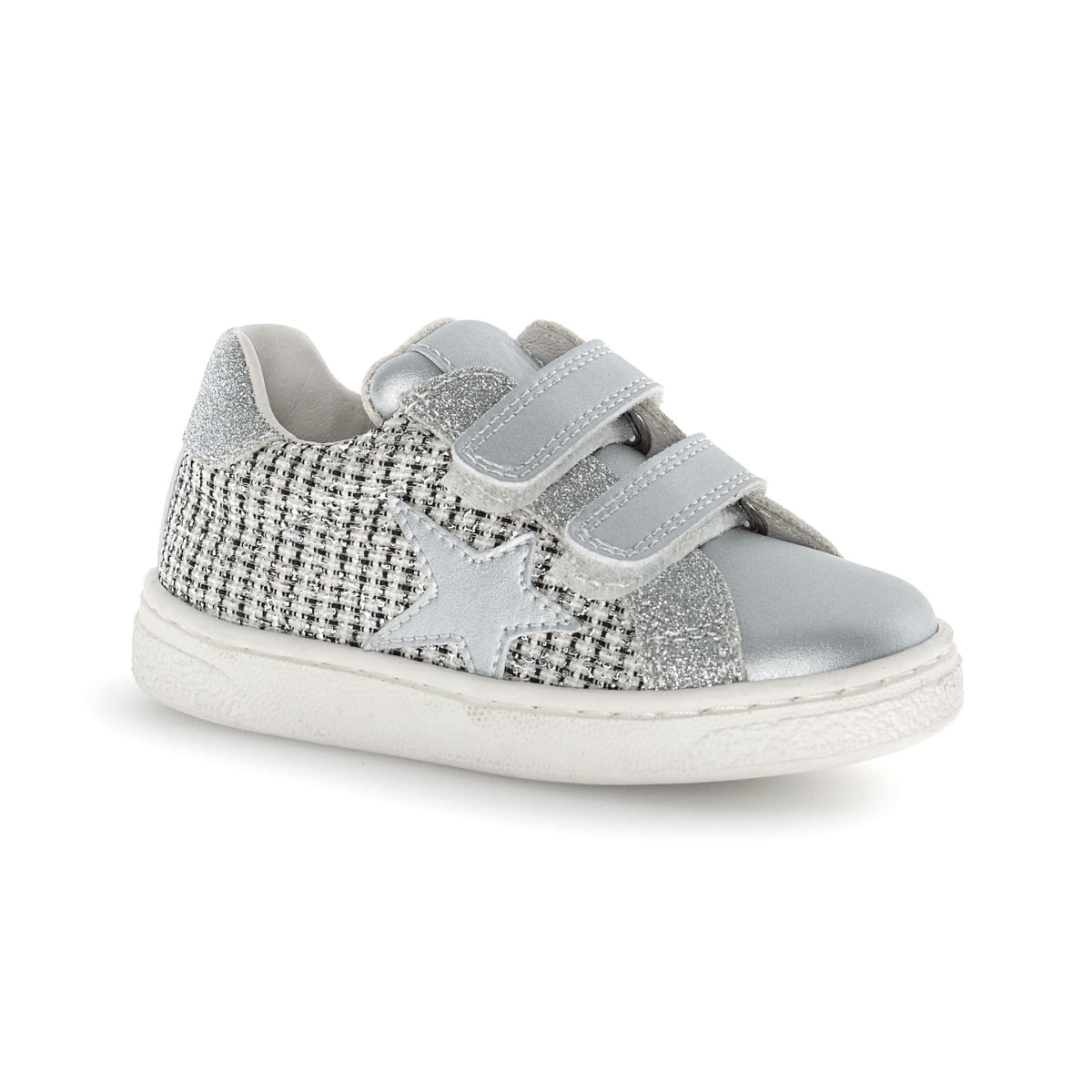 Naturino Girls (Sizes 27-32) Pinn VL Silver Tweed - 1112917 - Tip Top Shoes of New York